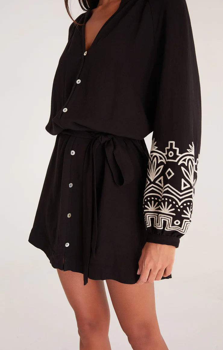 Malia Embroidered Mini Dress