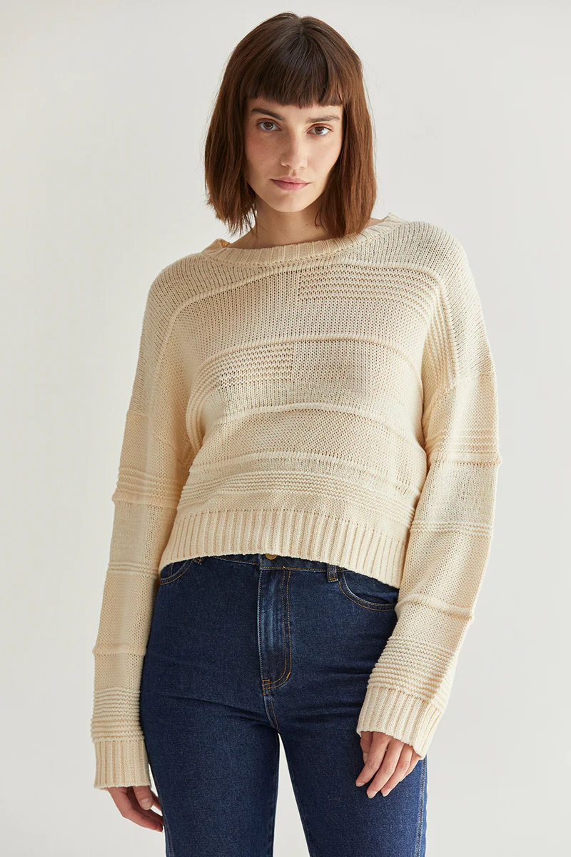 Cassi Textured Stripe Sweater