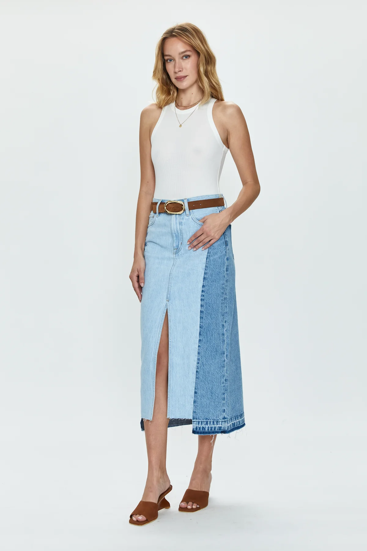 Alice Spliced Midi Skirt