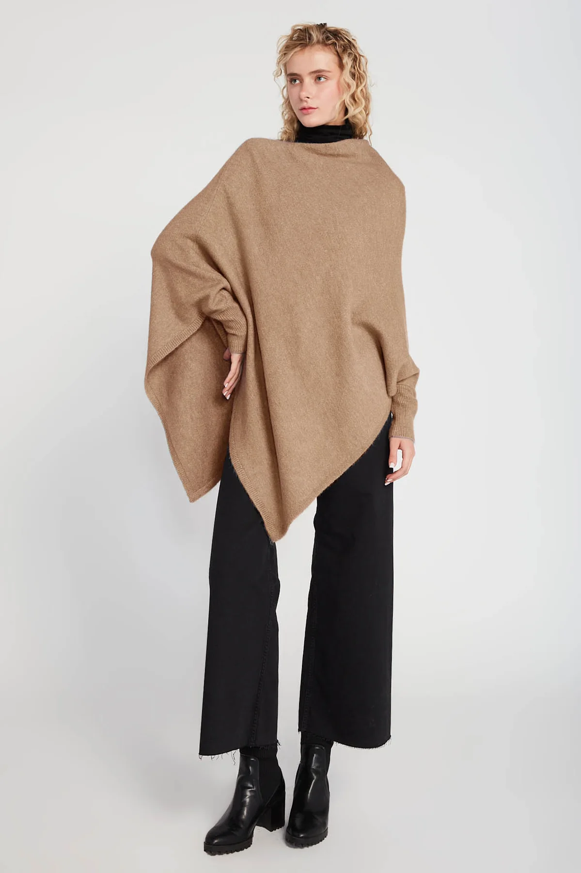 Asymmetric Poncho Sweater