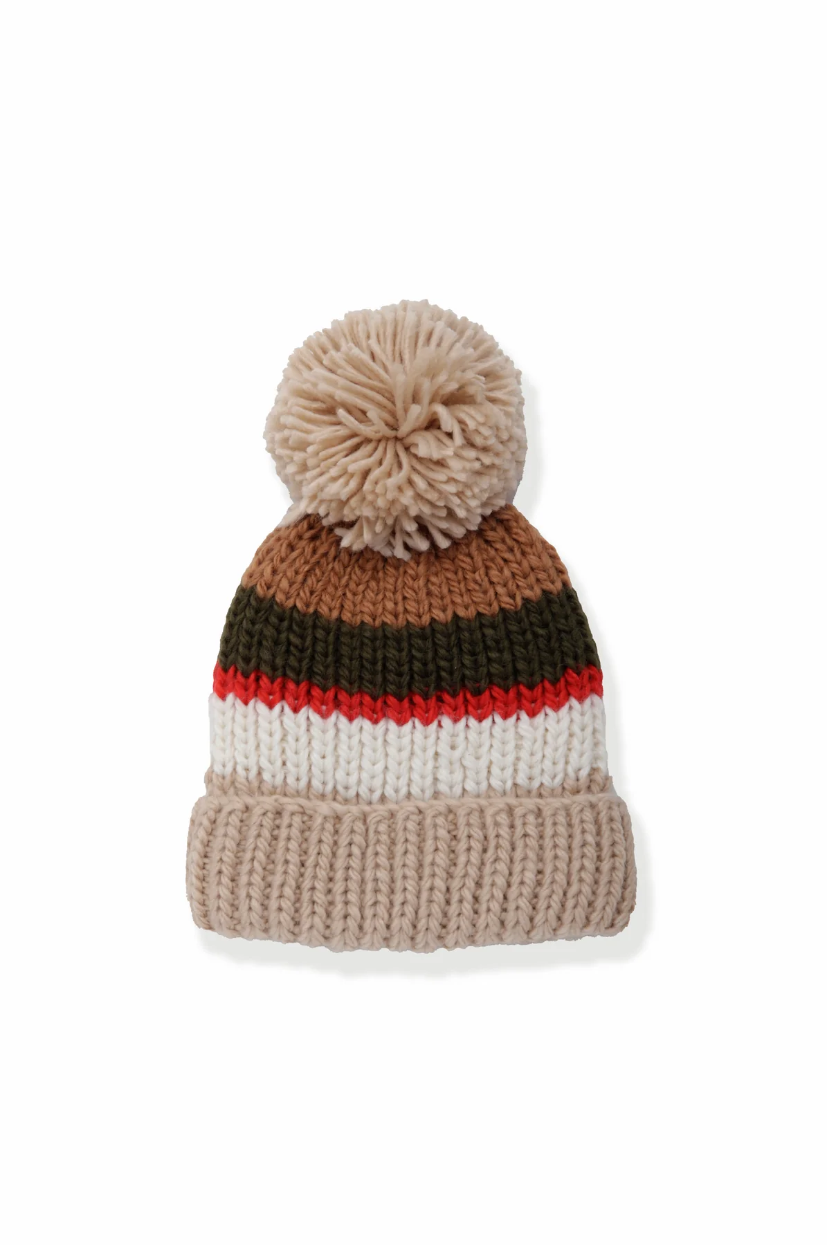 Hand Knit Quad Tone Hat