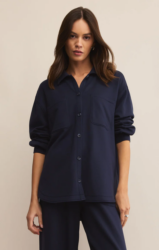 Layover Modal Fleece Button Up