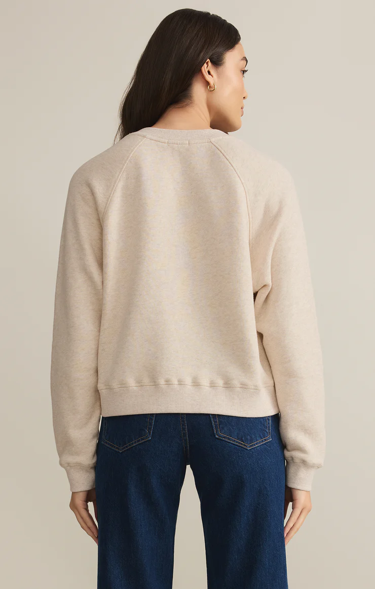 Avenue V-Neck Fleece Sweatshirt