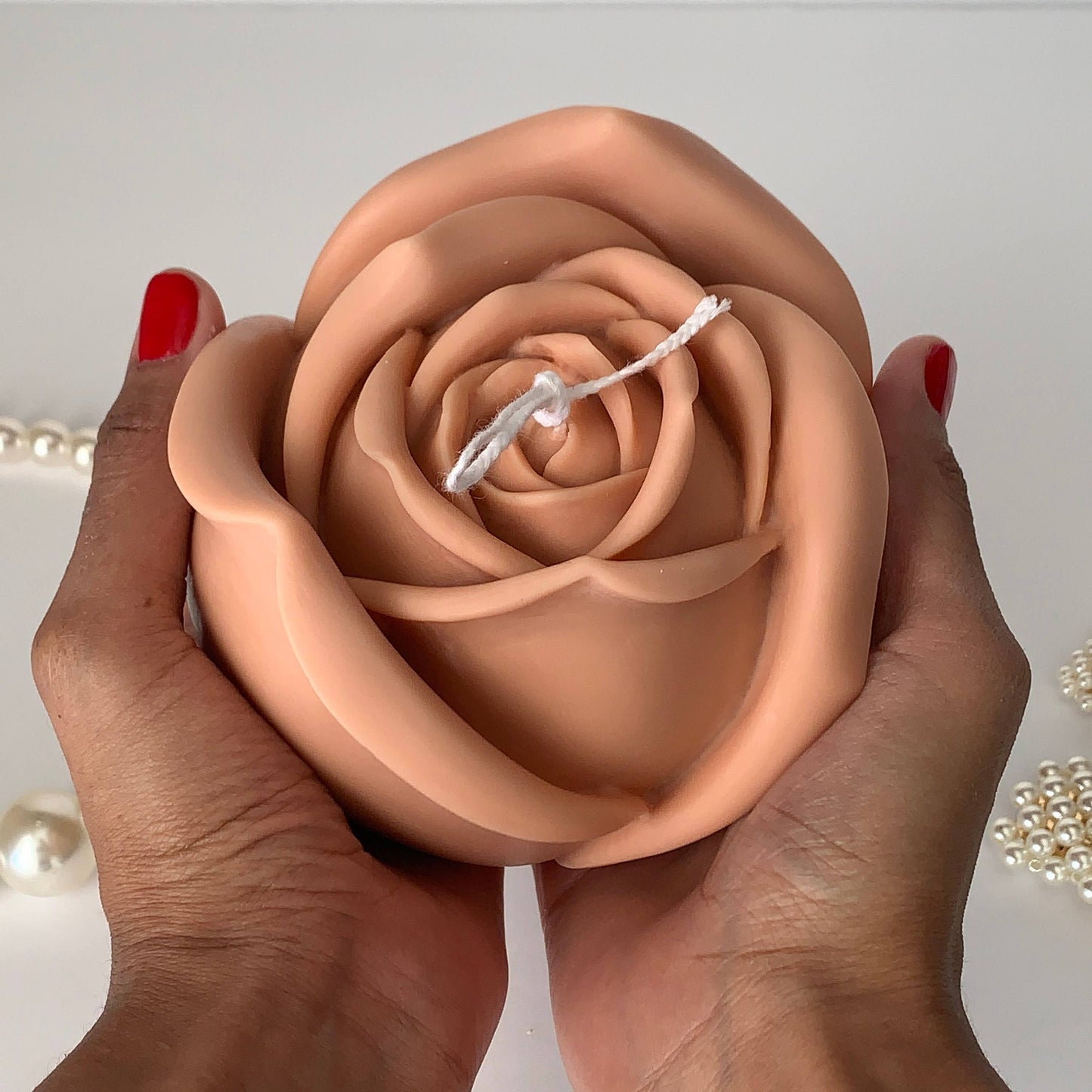 Sculptural Rose Candle