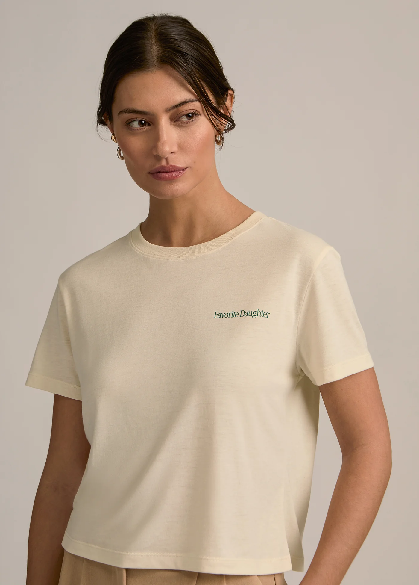 Favorite Daughter Cropped Logo Tee