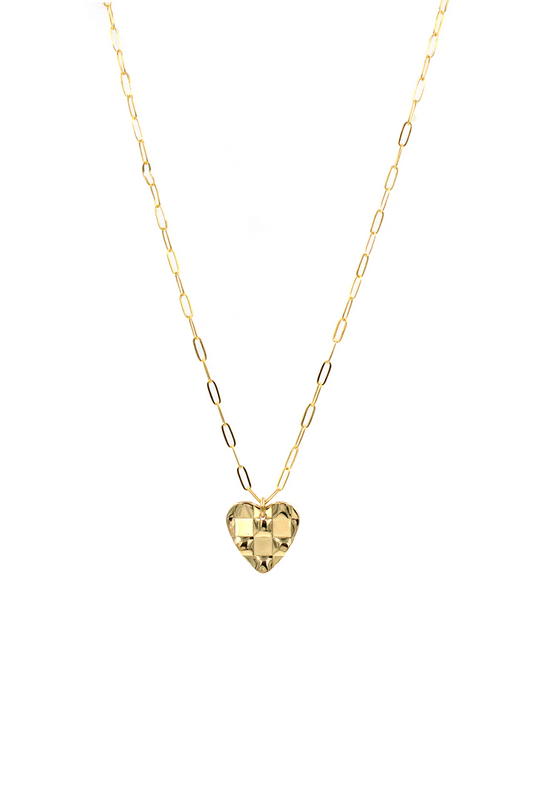 Checker Heart Necklace